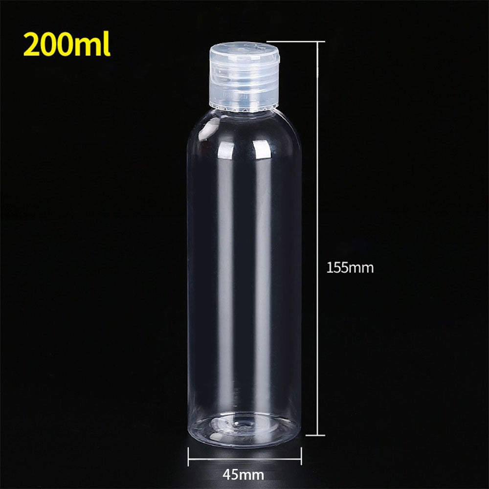 Travel Bottles 15ml 30ml 50ml 100ml 150ml 200ml 250ml 500ml Lotion Bottle Clear Plastic PET Vial Flip Top Cosmetic Container