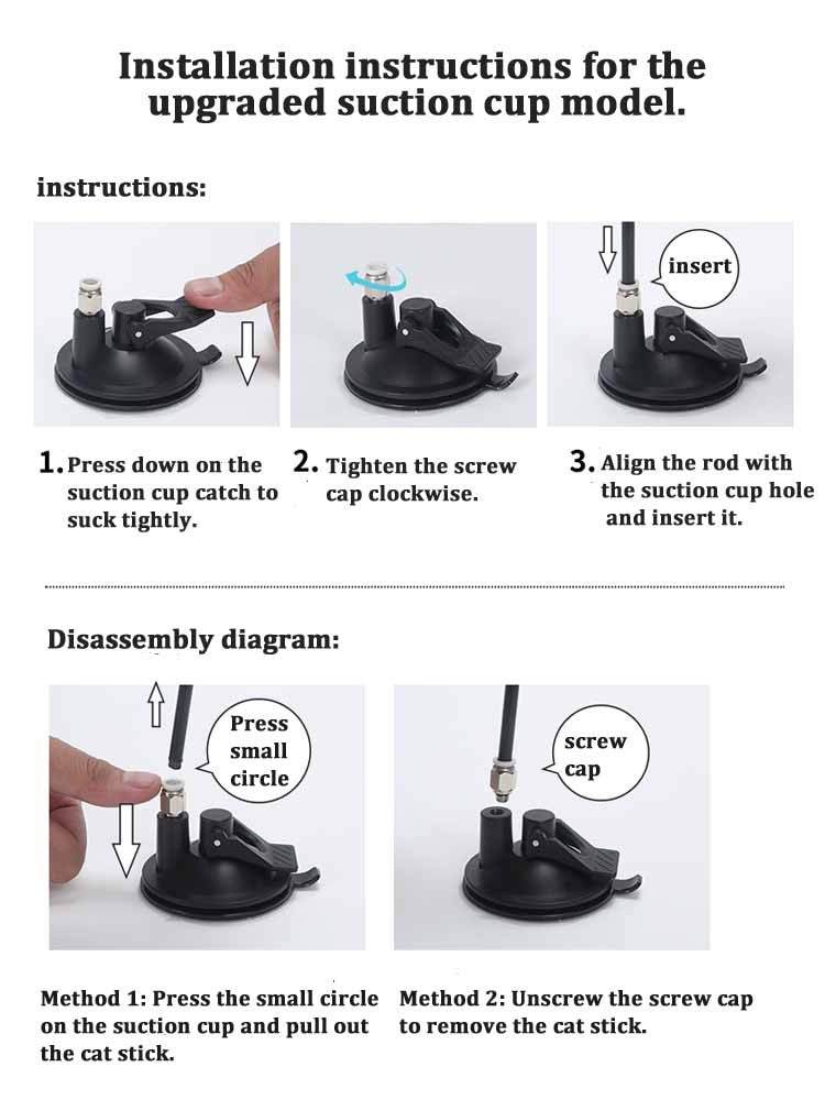 Brinquedo Engraçado para Gatos de Pena Colorida Fofa com Sino Ventosa Varinha Interativa Destacável para Gatinhos Brinquedos para Gatos