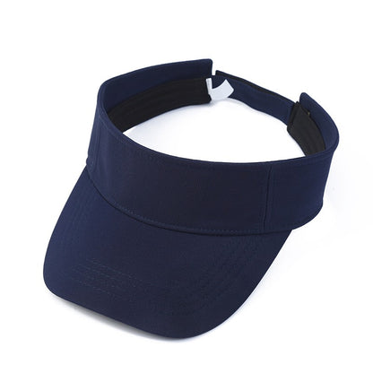 Men Women's Summer Sun Visor Hats Empty Top Solid Cotton Outdoor Sports Beach UV Protection Caps