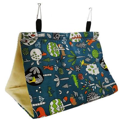 Cama de Rede de Pássaros Quente para Papagaio, Rede Suspensa, Cabana de Veludo, Caverna de Tentilhões, Gaiola, Esconderijo de Pássaros de Pelúcia, Cama de Dormir, Baloiço