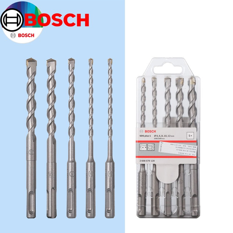 BOSCH 2608579120 SDS-plus Brocas Multifuncionais 5 PEÇAS Para Concreto/Alvenaria Haste Redonda 4 Pontas Acessórios para Ferramentas Elétricas