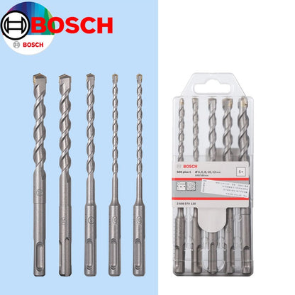 BOSCH 2608579120 SDS-plus Brocas Multifuncionais 5 PEÇAS Para Concreto/Alvenaria Haste Redonda 4 Pontas Acessórios para Ferramentas Elétricas