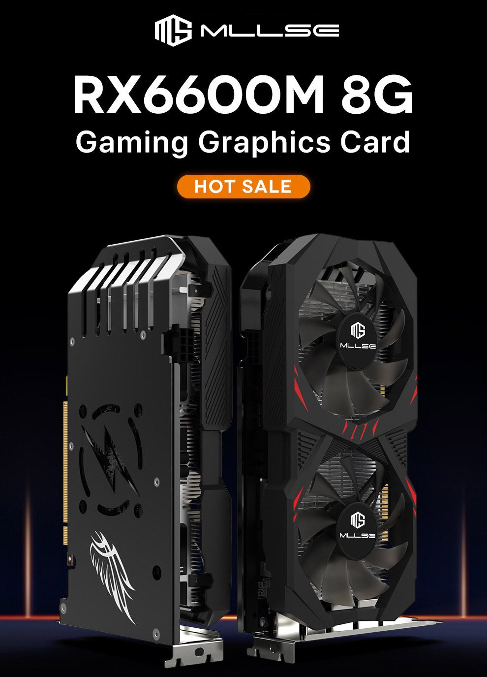 MLLSE AMD RX 6600M 8GB Placa de Vídeo GPU GDDR6 128Bit 7nm Versão com Heat Pipes Suporta Desktop CPU rx6600m 8gb Brasil
