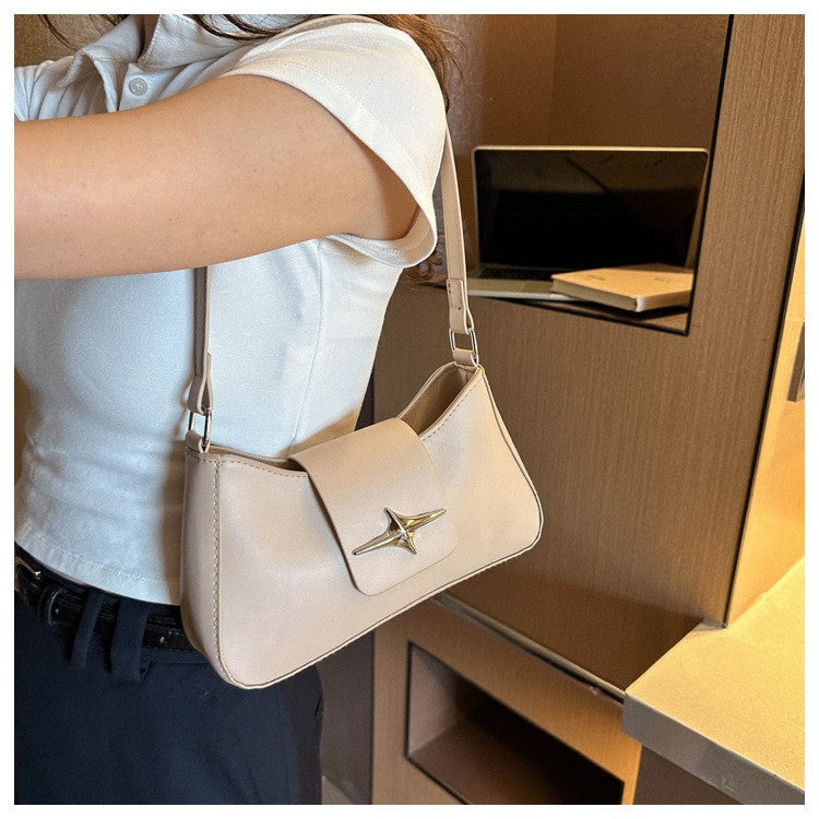 Silver Shoulder Bags for Women 2024 Classic Y2K Small Purse Glossy PU Leather Luxury Brand Female Underarm Handbags Daily Bag