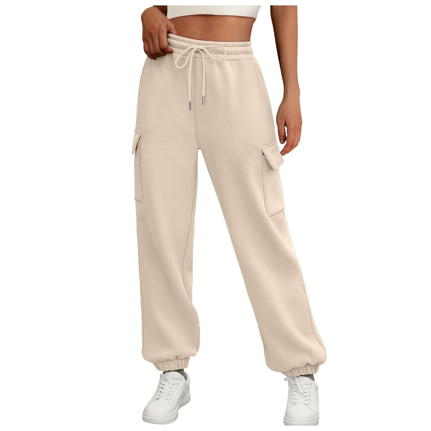 Women's Sweatpants Fleece Lined Baggy Athletic Jogger Trousers With Pockets 2025 Fall Casual Trendy Cargo Pants Fall Outfits
