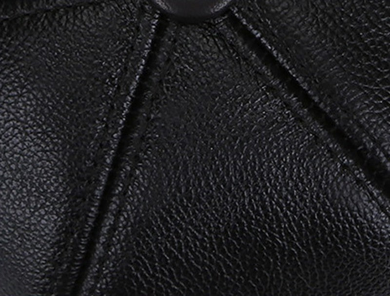 Brand New Style 2025 Retro Cowhide Bomber Hat Winter Keep Warm Caps Men Women Real Leather Cap Thick Velvet Dad Hat Leather Hat