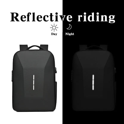 Mochila Masculina Casual Portátil Grande Capacidade com Zíper, Senha Segura, Impermeável, Porta USB para Carregamento e Compartimento para Laptop
