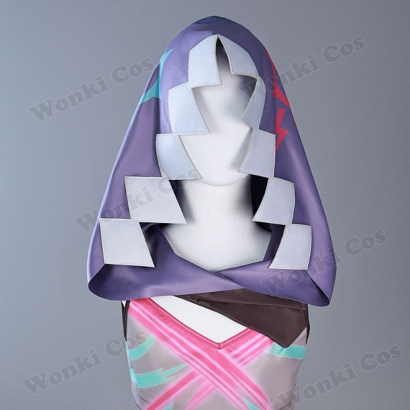 Peruca de Cabelo para Cosplay Arcane Jinx Traje Anime Sapatos Botas para Cosplay Jinx Feminino para Meninas, Mulheres, Role Play, Festa, Carnaval, Roupas