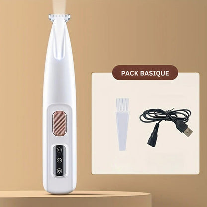 Electric Paw Trimmer For Dogs & Cats Quiet Rechargeable Clipper With LED Light For Ears Face Multifunctional Pet Grooming Tool