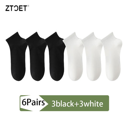 6Pairs Men Socks Combed Cotton Mesh Breathable Odor proof and antibacterial Spring Summer for Male sock New High Quality Man