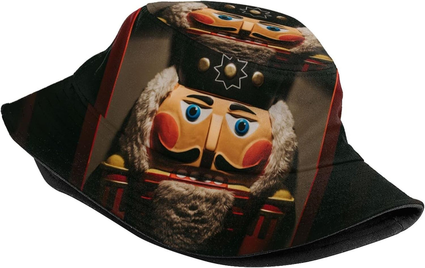 Funny Christmas Bucket Hat New Year Fisherman Hat for Women Men Packable Outdoor Travel Beach Sun Cap