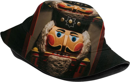 Funny Christmas Bucket Hat New Year Fisherman Hat for Women Men Packable Outdoor Travel Beach Sun Cap