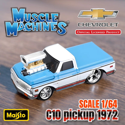 Maisto 1:64 Muscle Machines Nissan Skyline GT-R R34 Carro Modelo Diecast Escala American Monster Transport Figura Brinquedo Menino