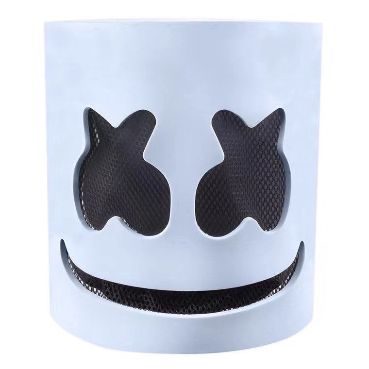 Fashion Luminous LED Mask DJ Costumes Accessories Glow Supplies Neon Light Marshmallow Mask For Music Festival Nightclub Dance