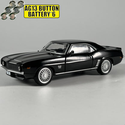 1:32 Chevrolet Camaro SS 350 1969 Super Carro Esportivo Clássico Liga Diecast Modelo de Carro Veículos em Miniatura Enfeites de Alta Simulação