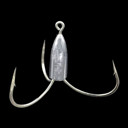 Anzóis de Pesca Triplos Prateados de Aço Carbono com Farpa 20g/30g/40g/50g/60g/80g Agulha de Pesca Acessórios de Pesca