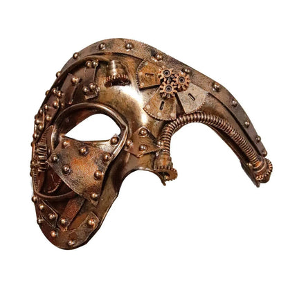Steampunk Mask, Masquerade Role-Playing Mask, Halloween Gear Vintage Mechanical Style Mask