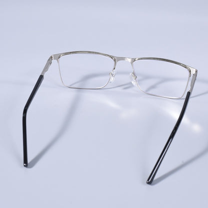Anti Blue Light Men Reading Glasses Metal Full Frame Business Eyeglasses For Men Square Double Color Reading Eyewear +100+150