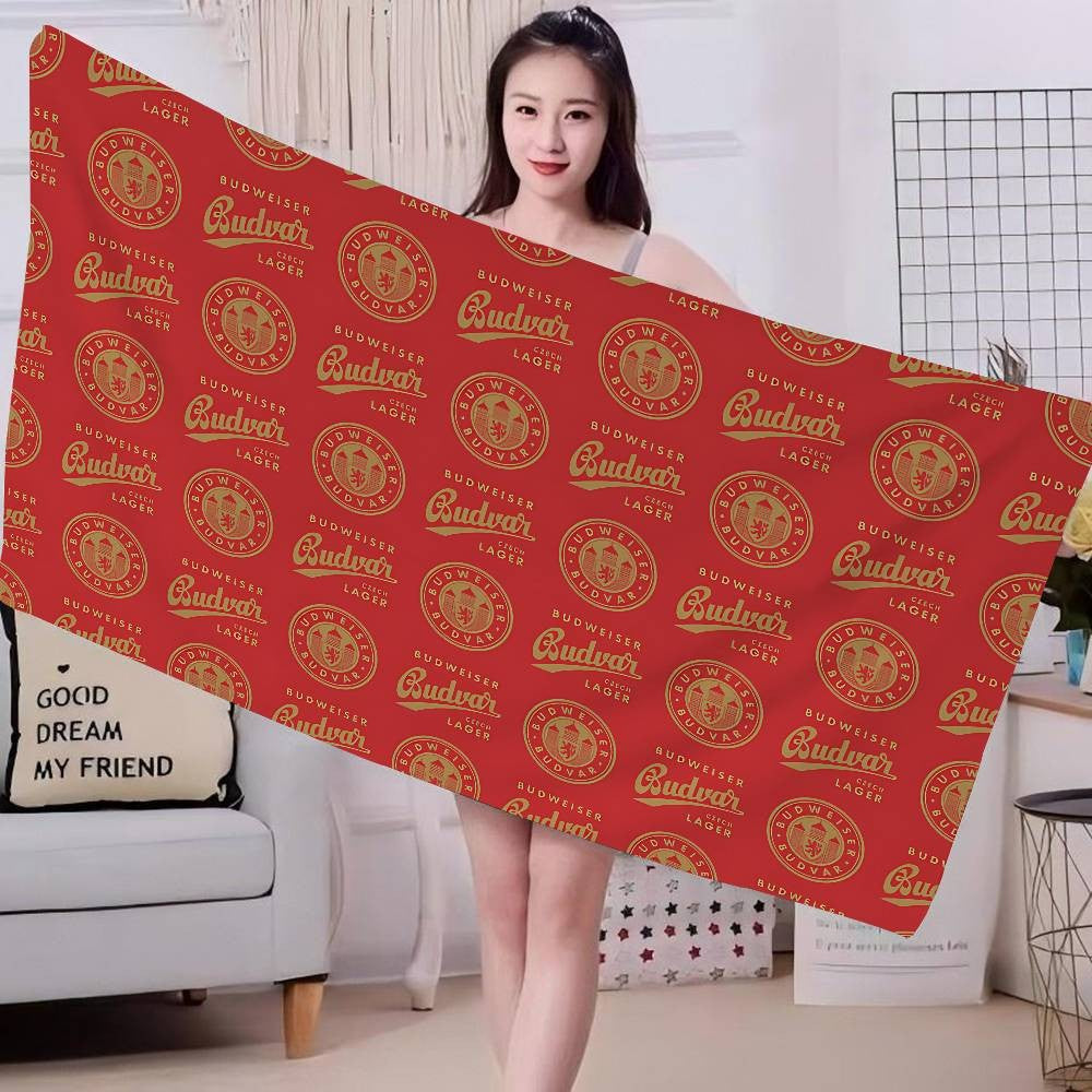 King Of Beer B-Budweiser Big Microfiber Beach Towels Quick Dry Towel Sand Beach Towels Pool Towel For Travel Swim Pool Yoga