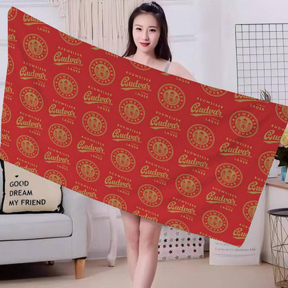 King Of Beer B-Budweiser Big Microfiber Beach Towels Quick Dry Towel Sand Beach Towels Pool Towel For Travel Swim Pool Yoga