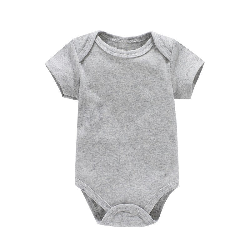 Newborn Baby White Short Sleeve Romper Print Outfit Infant Bodysuit Clothes Gift Customized Your Design Idea Cool DIY Or Logo