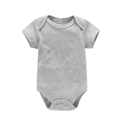 Newborn Baby White Short Sleeve Romper Print Outfit Infant Bodysuit Clothes Gift Customized Your Design Idea Cool DIY Or Logo