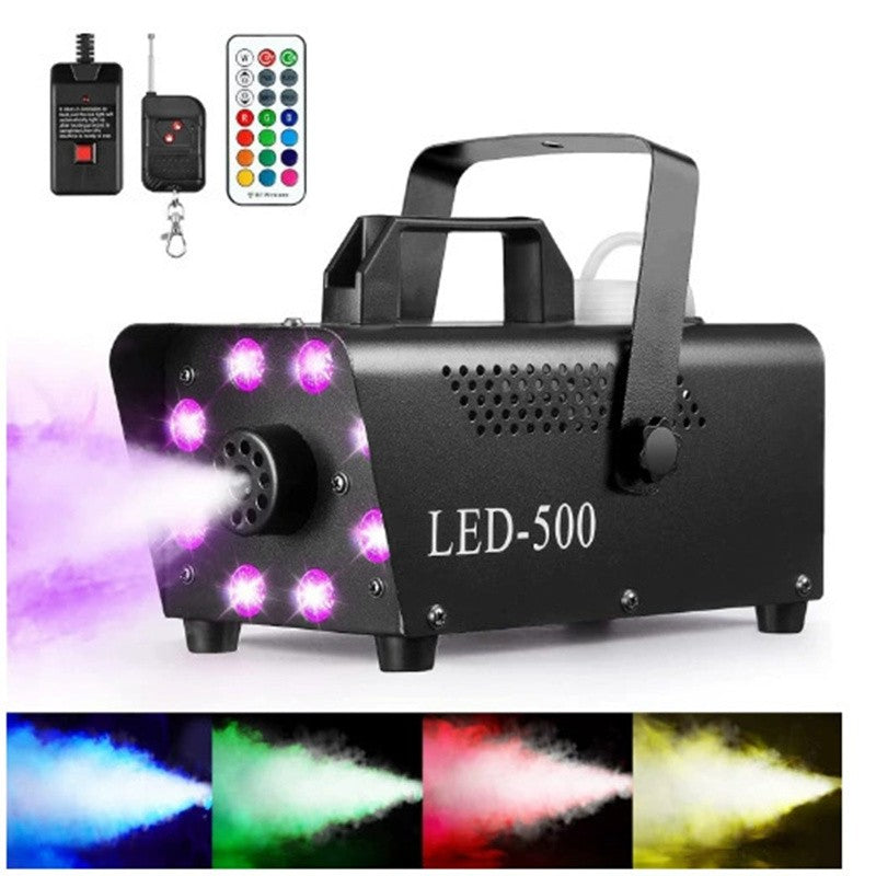 New LED Timer Disco Smoke Machine 500W Remote Dj Halloween Smoke Spraying Equipment Christmas Wedding Party Stage Fog Machine