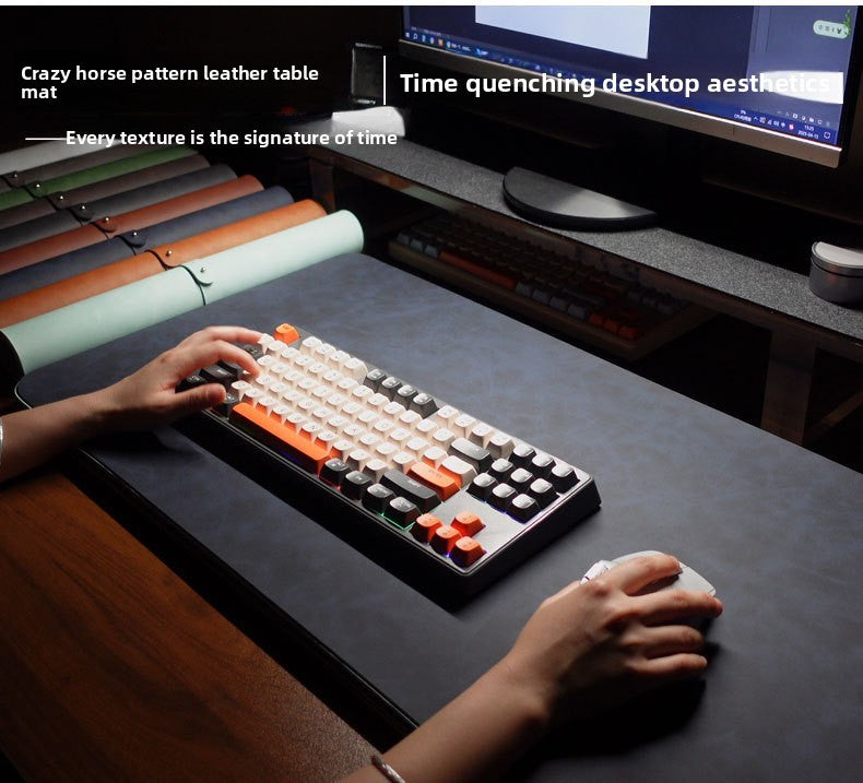 Desk Pad Waterproof PU Mouse Pad Large Mousepad Laptop Non-slip Desk Mat Keyboard Mats Mouse mat mouse wrist guard three pieces