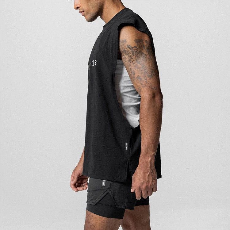Men's Summer Cotton Casual Tank Top Gym Fitness Clothing Sleeveless Shirt Bodybuilding Running Singlet Undershirt Workout Vest