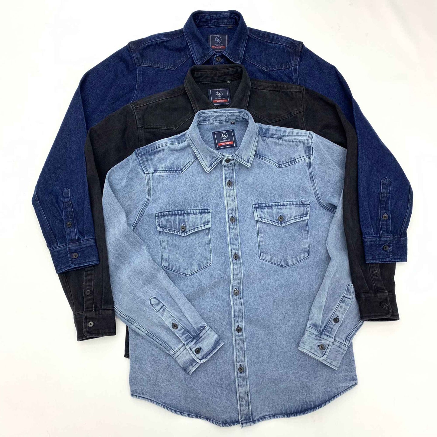 Heavy cargo denim shirt men May Khaki autumn do old retro loose casual plus size shirt coat