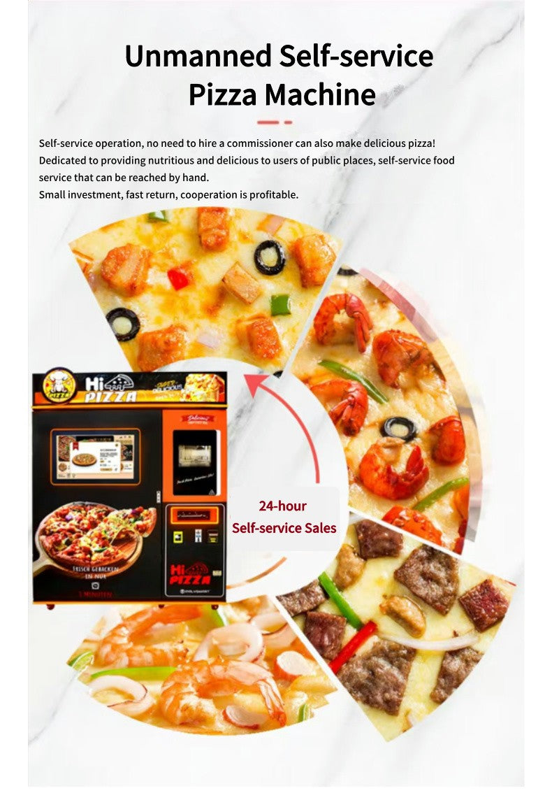 Outdoor Fully Automatic Factory Smart Touch Screen Pizza Vending Machine Wholesalers