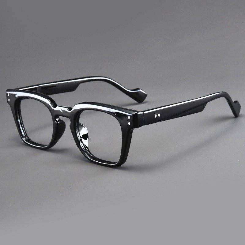 new square frame reading glasses retro printing glasses frame men women high-definition presbyopia glasses farsighted glasses
