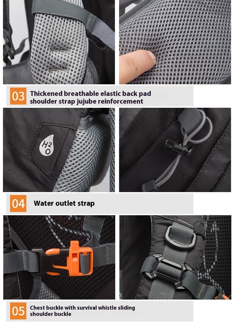 Mochilas de Caminhada Impermeáveis Masculinas e Femininas para Atividades ao Ar Livre, Montanhismo, Viagens, Esportes, Mochila de Grande Capacidade para Acampamento