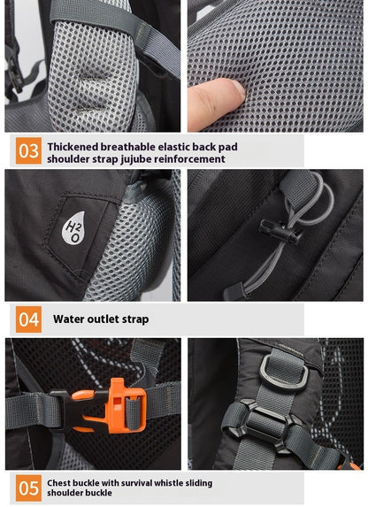 Mochilas de Caminhada Impermeáveis Masculinas e Femininas para Atividades ao Ar Livre, Montanhismo, Viagens, Esportes, Mochila de Grande Capacidade para Acampamento