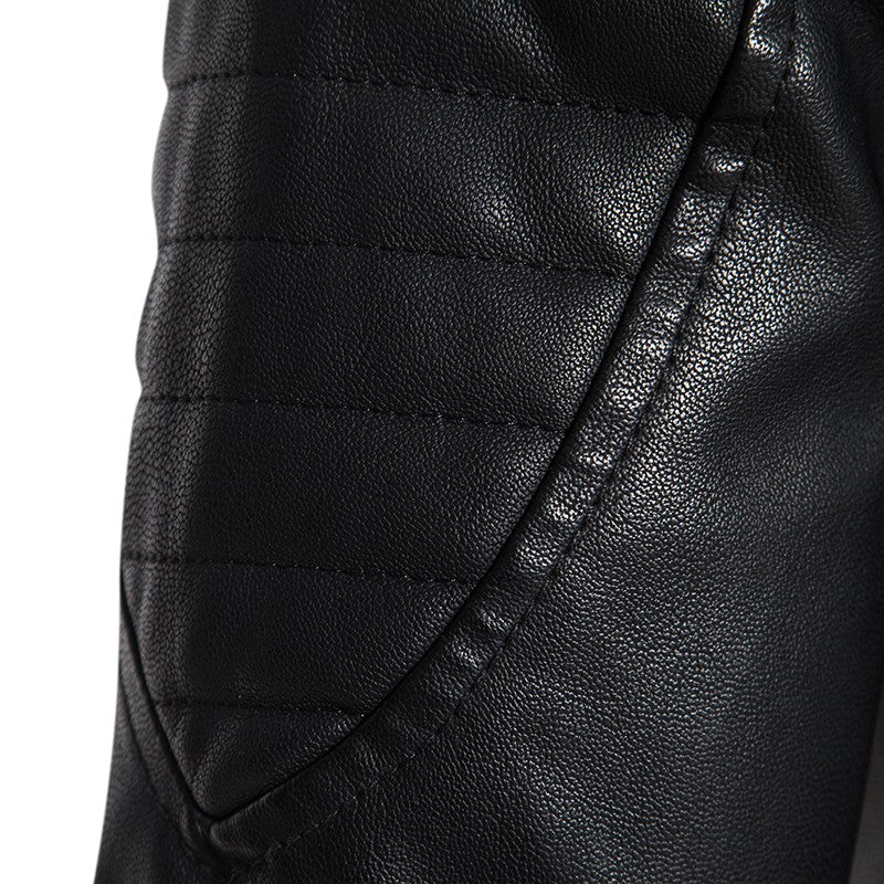 TRAF Leather Men's Youth Trend Autumn And Winter New Slim Korean Version Of Handsome Men's Autumn Coat Leather Jacket Men