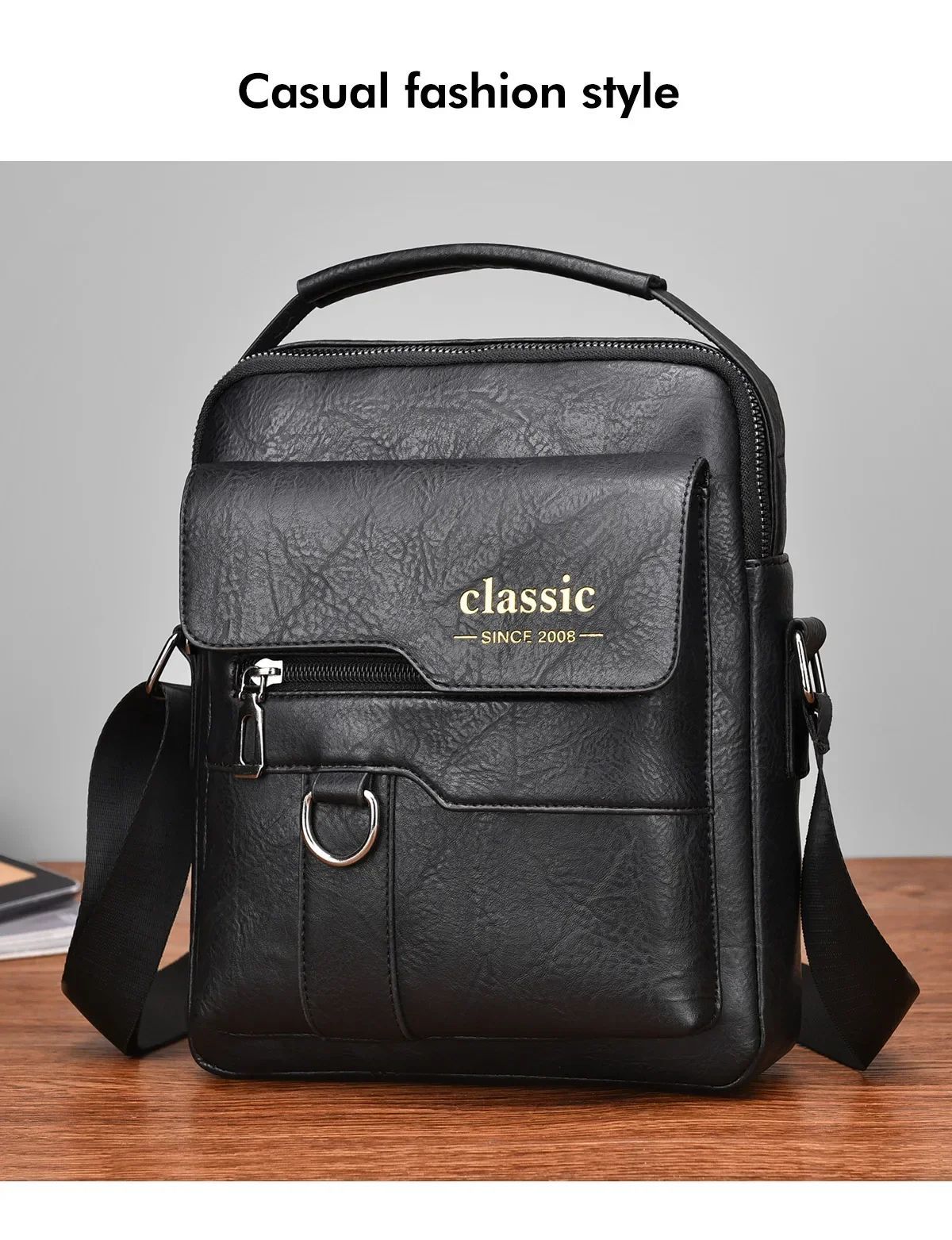 Men Crossbody Bag Men Shoulder Bags Zippers Handbags Large Capacity Artificial Leather Bag For Male Messenger Tote Bags bolsa