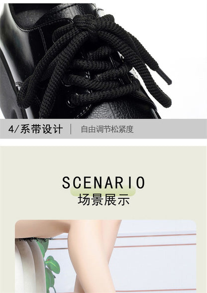 Soft Leather Uniform Shoes Female British Girl Japanese Wild Black Retro Mary Jane Shoes Lolita Platform Shoes Low Anti-slip