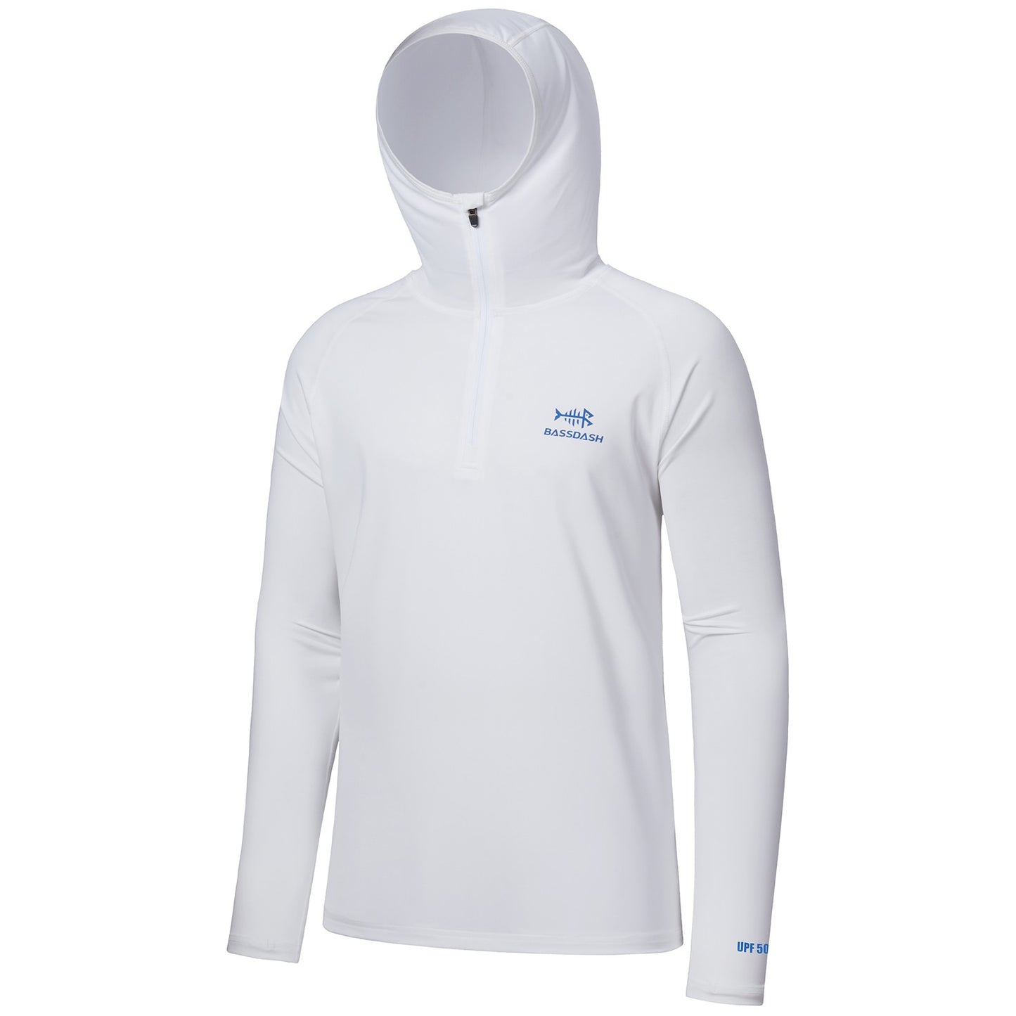Camisa de Pesca Masculina BASSDASH com Zíper 1/4 UPF 50+ Secagem Rápida Manga Longa Proteção Solar FS24M
