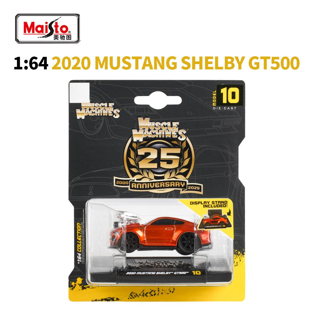 Maisto Escala 1:64 2025 Ferrari F40 Porsche AE86 Mustang Muscle Car Modelo Estático Brinquedo Colecionável