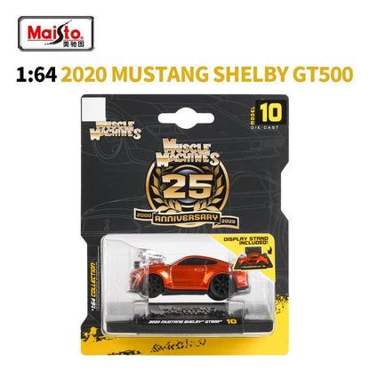 Maisto Escala 1:64 2025 Ferrari F40 Porsche AE86 Mustang Muscle Car Modelo Estático Brinquedo Colecionável