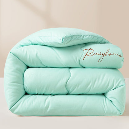 Edredom Acolchoado de Alta Qualidade para Outono/Inverno, Queen Size, Macio, Fofo, Enchimento de Edredom, Letra Bordada, Acolchoado Grosso e Quente para Cama