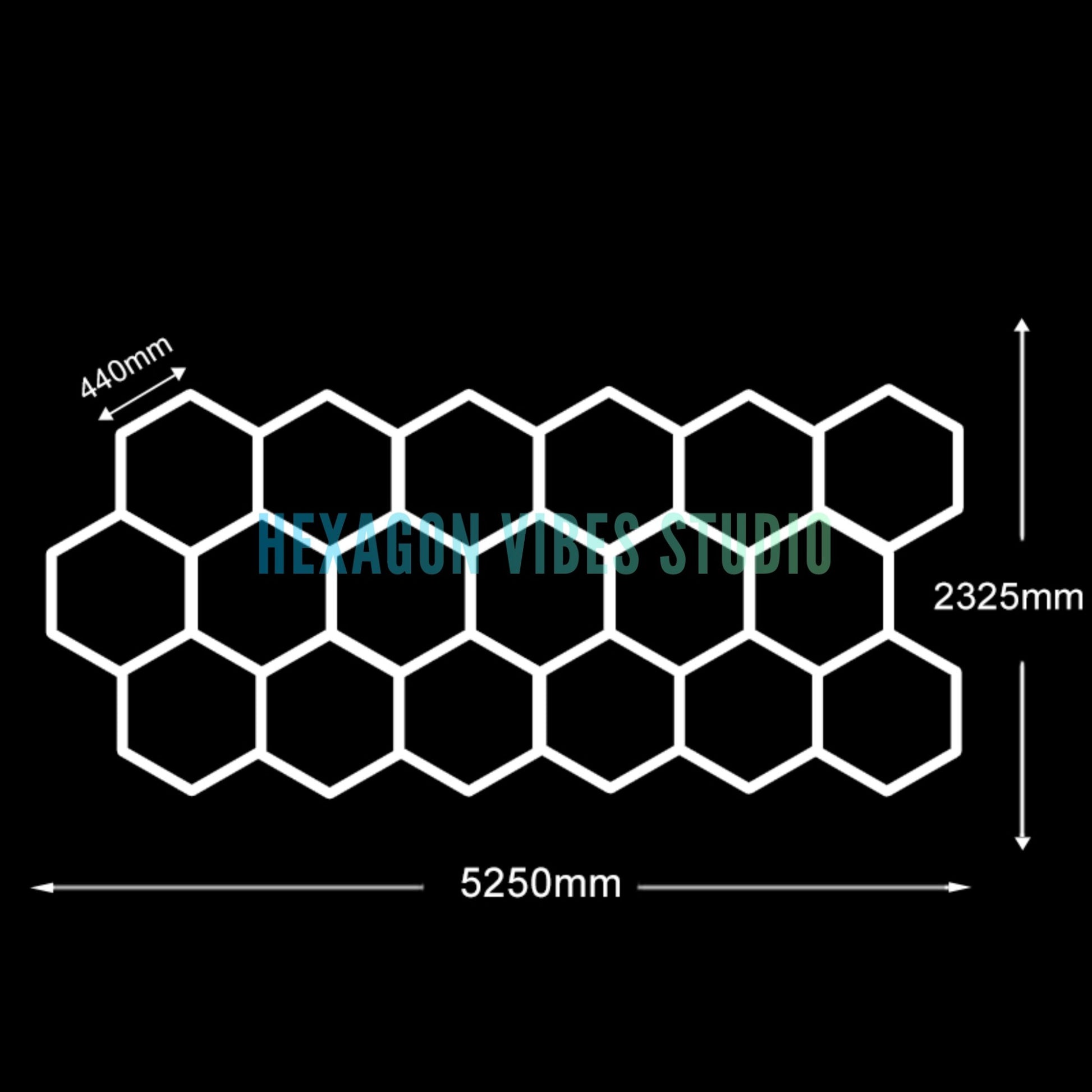 Garage Hexagon LED Light 50000H 6500K Ultra Bright for Home Gym Barbershop Car Detailing Bar Basement Workshop Ceiling Lighting