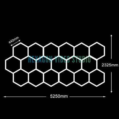 Garage Hexagon LED Light 50000H 6500K Ultra Bright for Home Gym Barbershop Car Detailing Bar Basement Workshop Ceiling Lighting