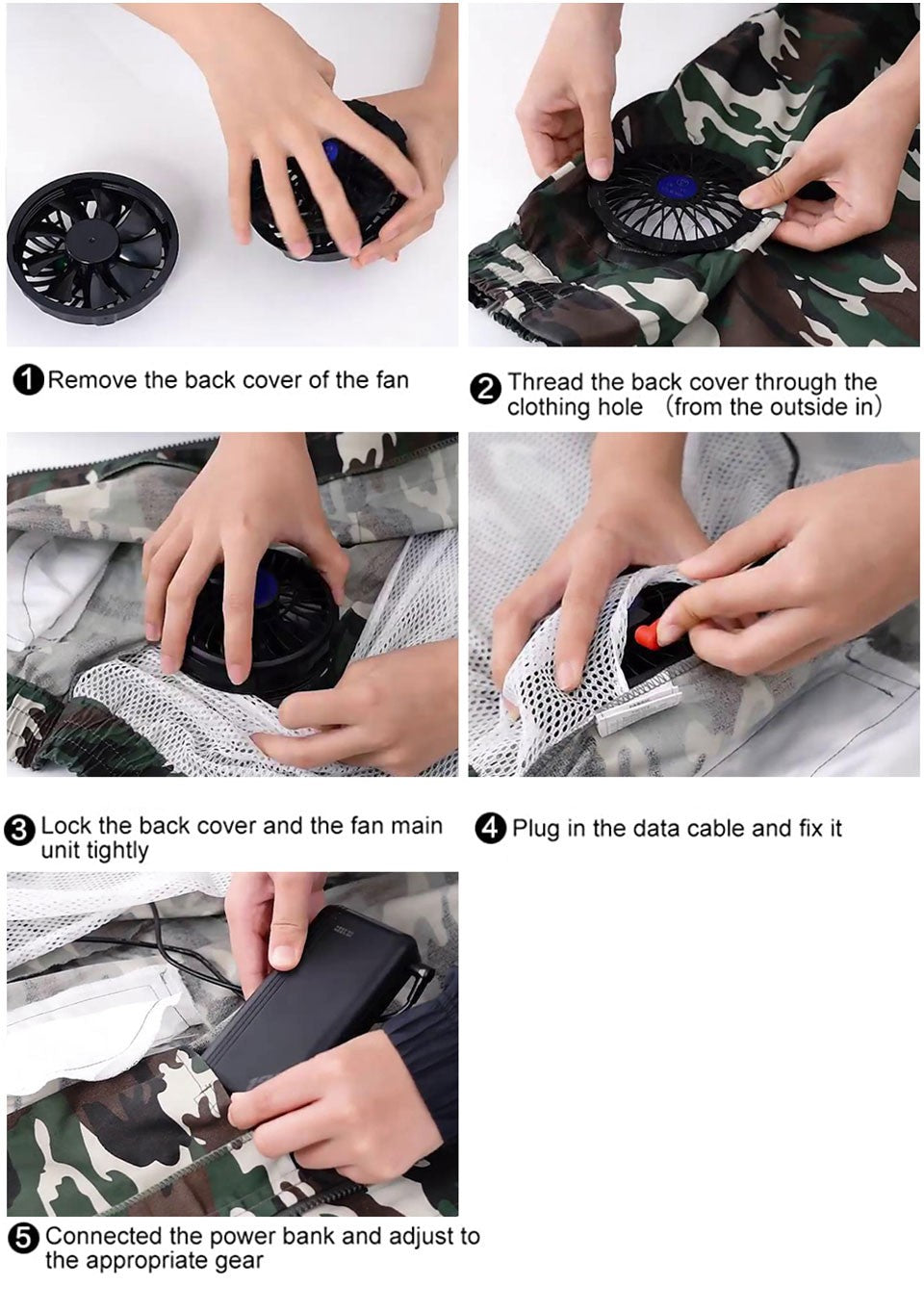 Summer Welder Denim Air Conditioning Clothes Fan Clothes Flame Retardant Fan Jacket Body Cooling Clothes Vest Fan Work Clothes