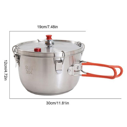 Portable Camping Pressure Cooker Stove Top Pressure Cooker Portable Outdoor Cookware Stove Cooking Pot For Electric Heaters