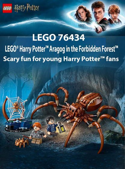 LEGO 76434 Harry Potter - Aragog na Floresta Proibida com Aranhas Figuras de Criaturas Mágicas 2 Minifiguras de Personagens