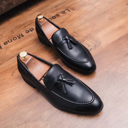 Social Shoe Male High Quality Formal Leather Shoes Men Casual Tassels Business Loafers For Man Dress Shoes Comfortable