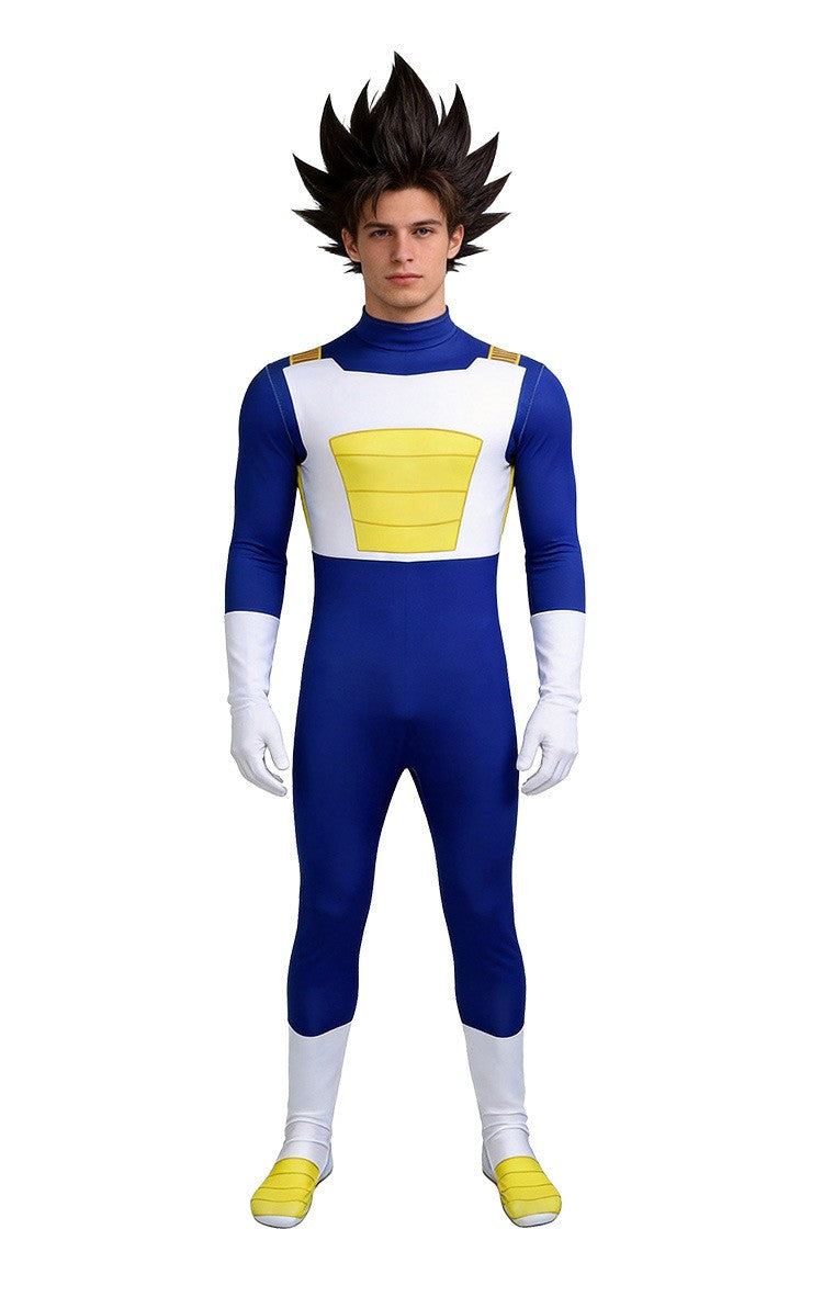 Halloween Vegeta Cos Jumpsuit Game Character Cosplay Bodysuit Halloween Party Costume Adult Fancy Dress Outfit Cosplay Uniform