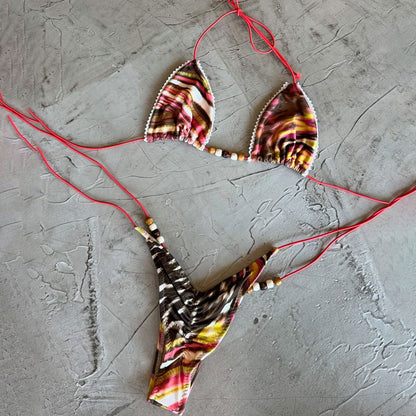 Micro Bikinis 2025 Sexy Women Swimsuit Swimwear Female Bandage Bikini Set Biquini Bathing Suit Thong Swimming Suits Beachwear