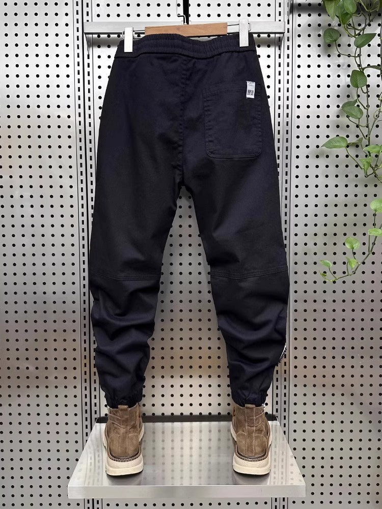 American Sle Workwear Pants Men's Trendy Brand Cuffed Harem Pants Splice Function down Jaet Spring Autumn Thin Casual Pants